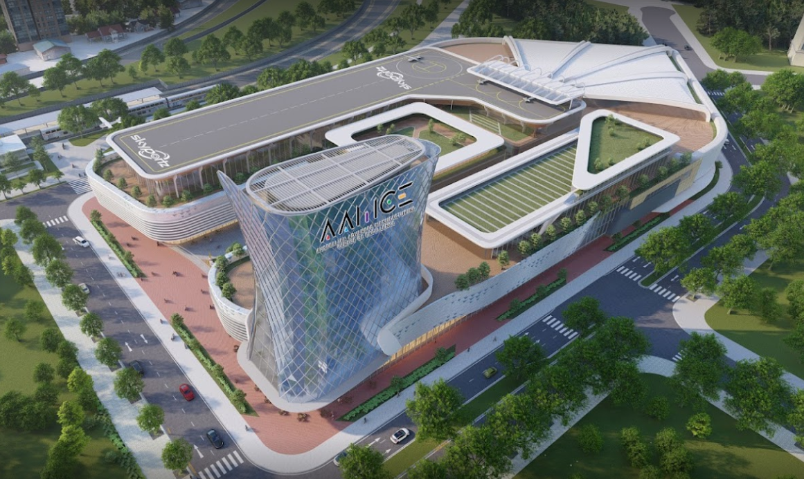 The Skyportz's project of a vertiport and a small airport in Brisbane