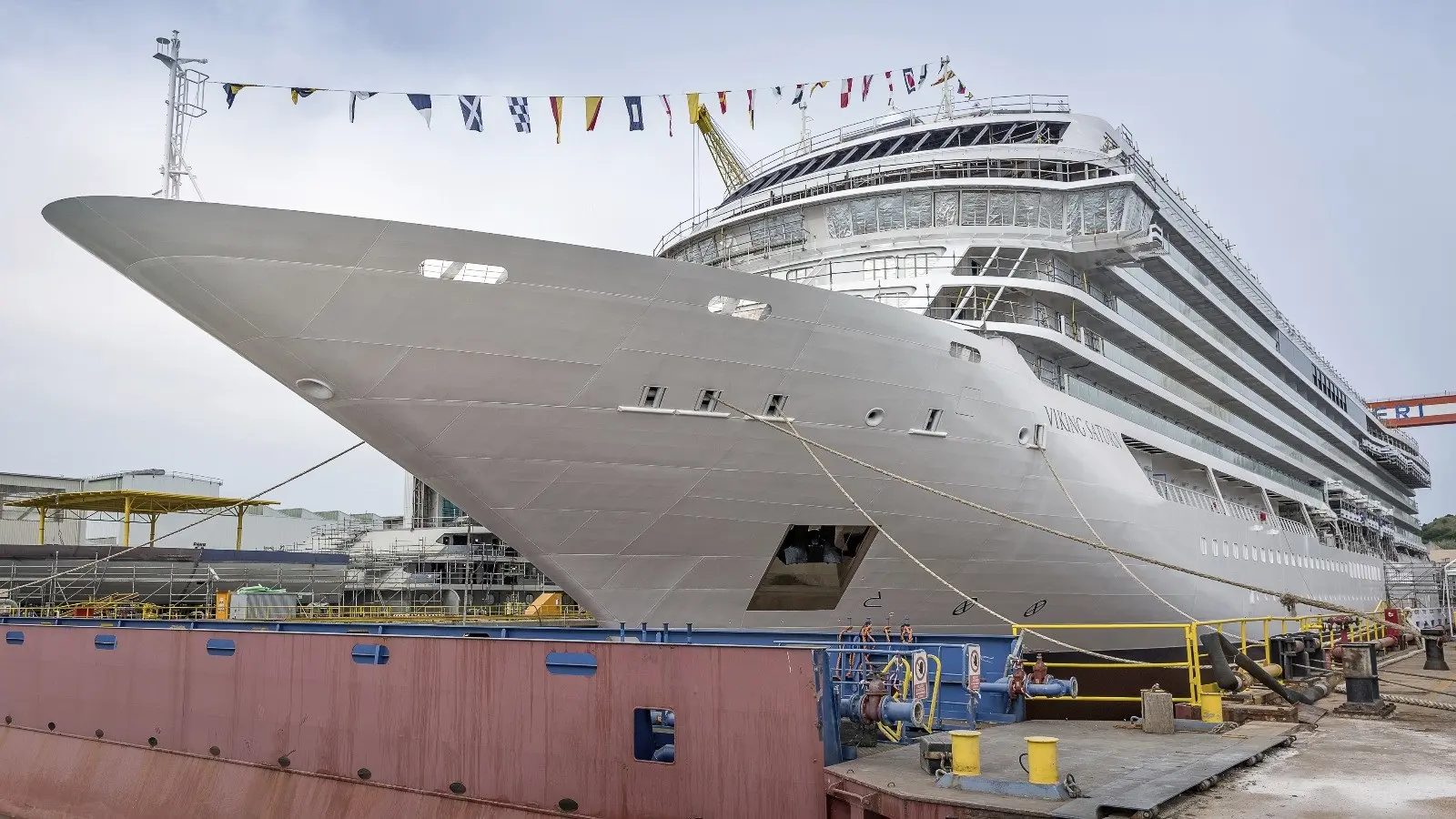 Fincantieri: “Viking Saturn”, the newest ocean cruise ship which Fincantieri is building for the shipowner Viking, has been floated out on June 23 at the shipyard in Ancona