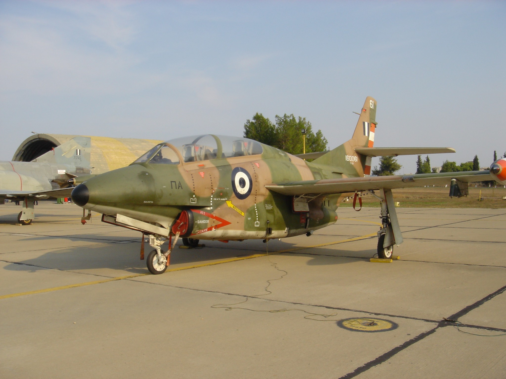 A North American T-2E Buckeye intermediate trainer aircraft of Hellenic Air Force