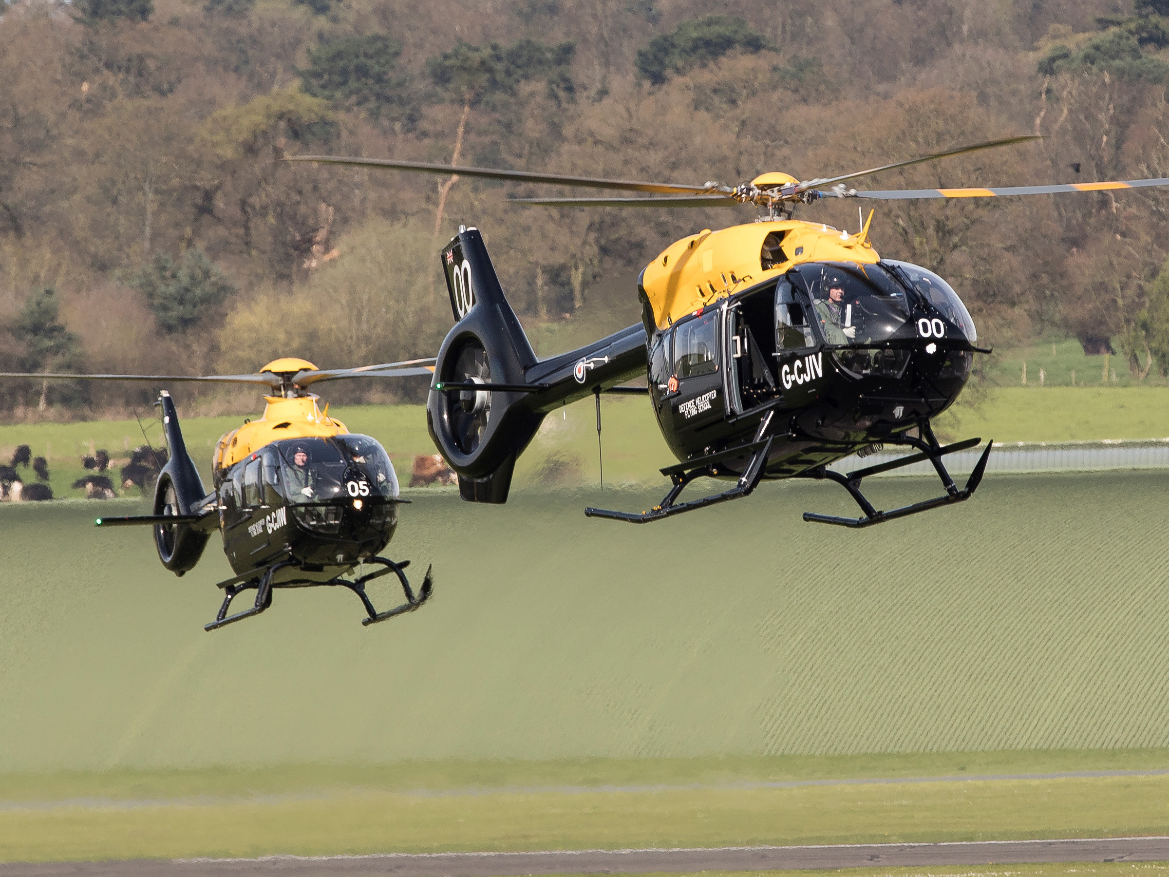 H-135 Juno and H-145 Jupiter helicopters of the UK Military Flying Training System (MFTS)