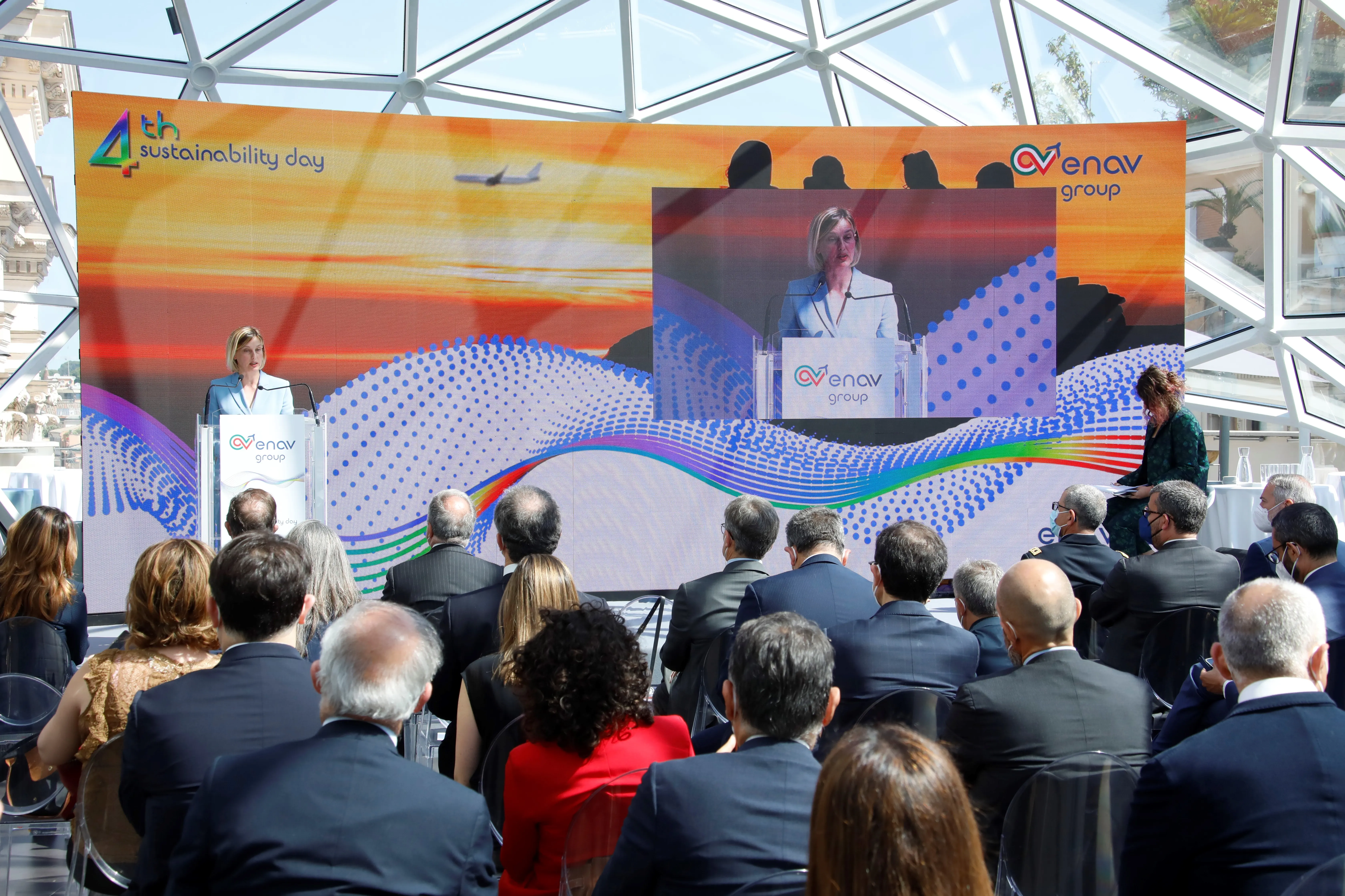 Il presidente Francesca Isgrò, durante il suo intervento alla quarta edizione del Sustainability Day svoltasi a Roma il 17 maggio 2022