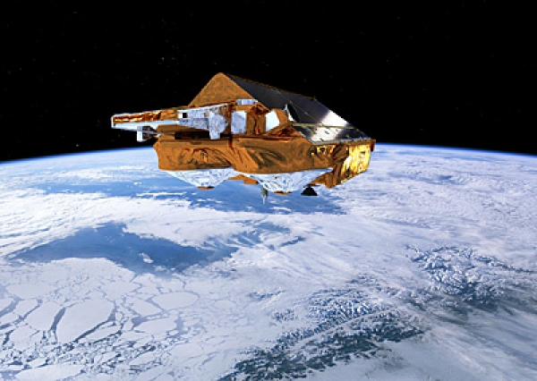 CryoSat - ESA’s Earth Explorer mission dedicated to monitoring marine ice(Credits: ESA - AOES Medialab)