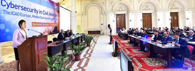 ICAO Secretary General Fang Liu opens the UN agency’s Cybersecurity in Civil Aviation Summit for European, Middle East and African States, held in Bucharest, Romania