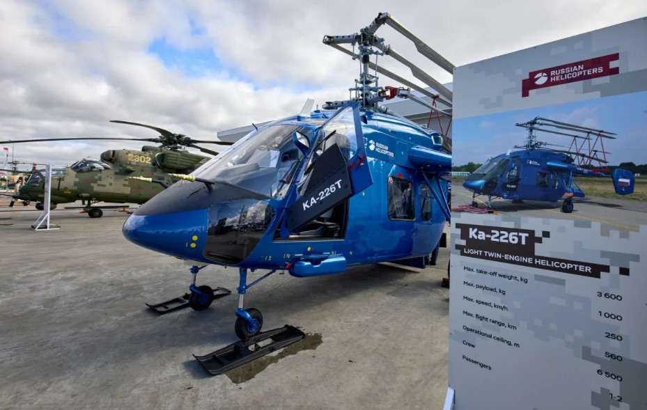 U-UAP ha presentato elicottero Ka-226T Climber al forum "Army 2021" (22-28 agosto) per la prima volta