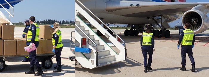 ADM: funzionari Agenzia dogane e monopoli in servizio all'aeroporto di Bari hanno assicurato sdoganamento diretto di 325 tonnellate di forniture medico-sanitarie nel 2020