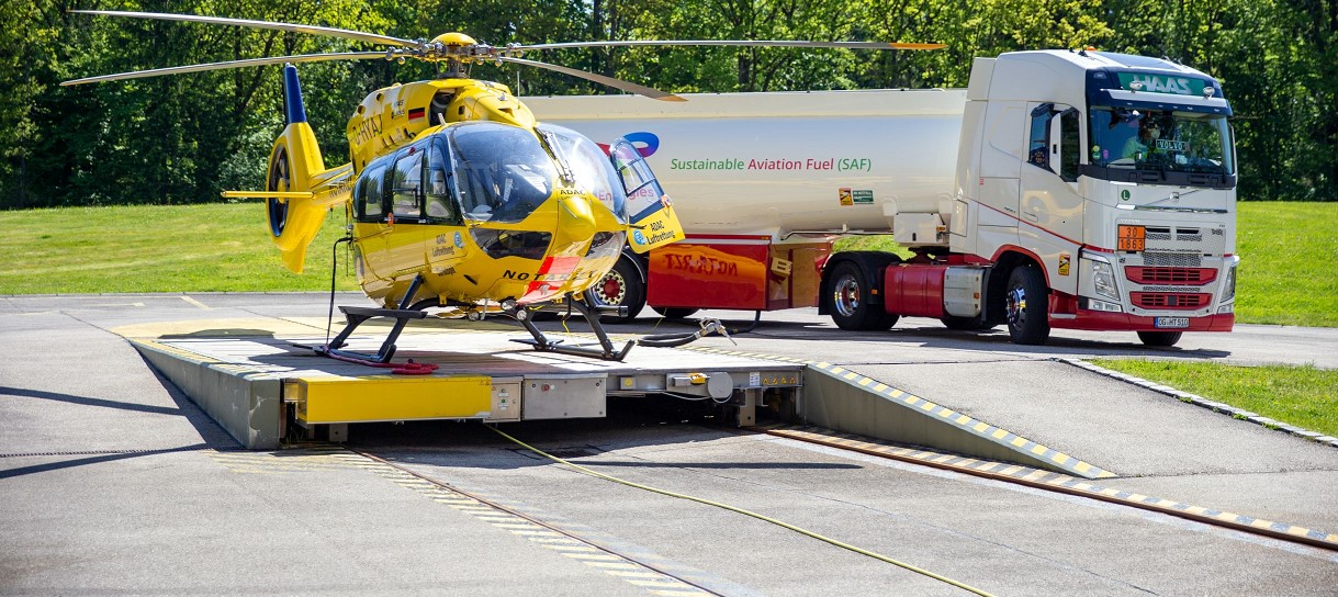 H-145 rescue helicopter flies on Sustainable Aviation Fuel
