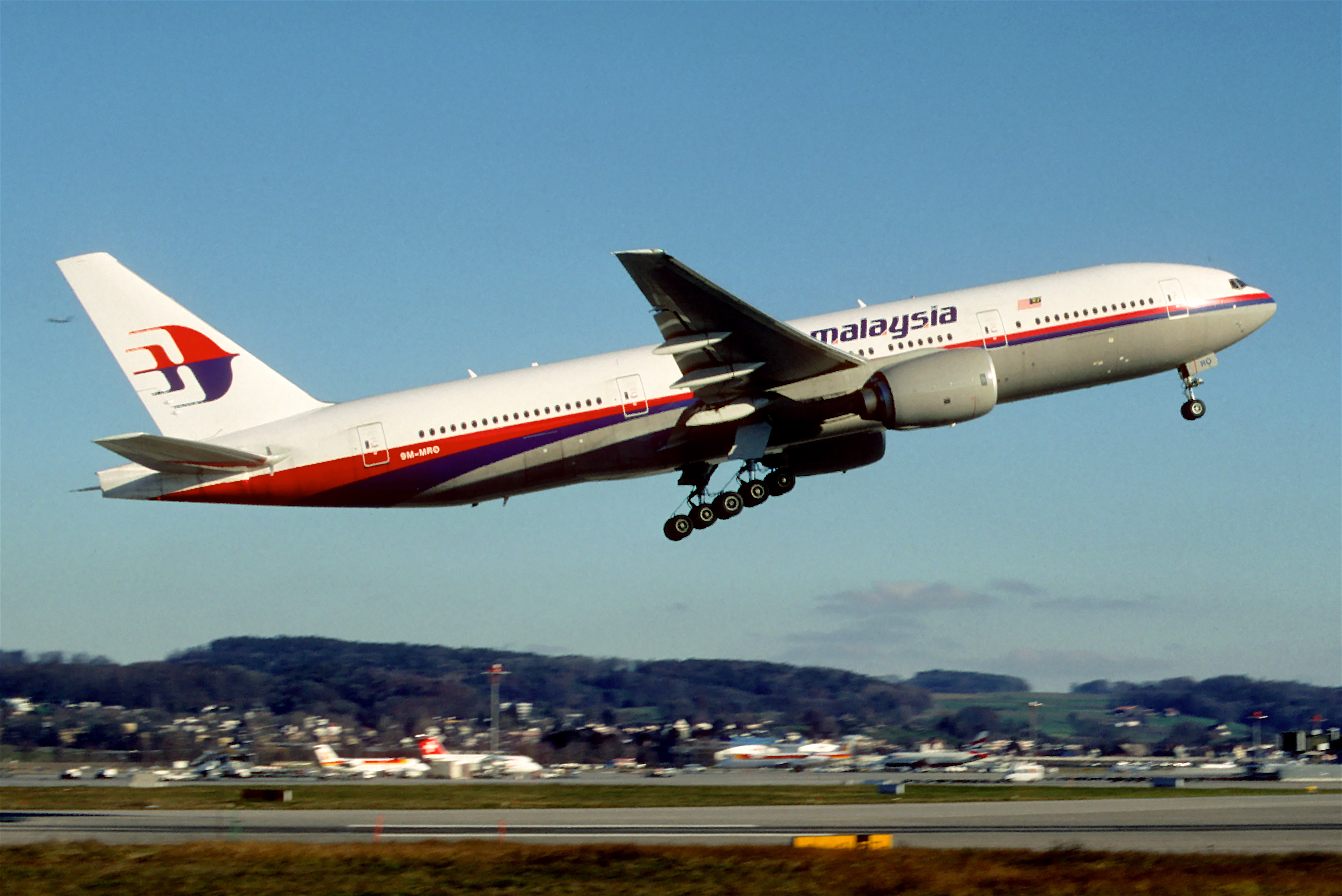 Boeing B-777/200ER with registration 9M-MRO operated by Malaysia Airlines that disappeared on 8 March 2014