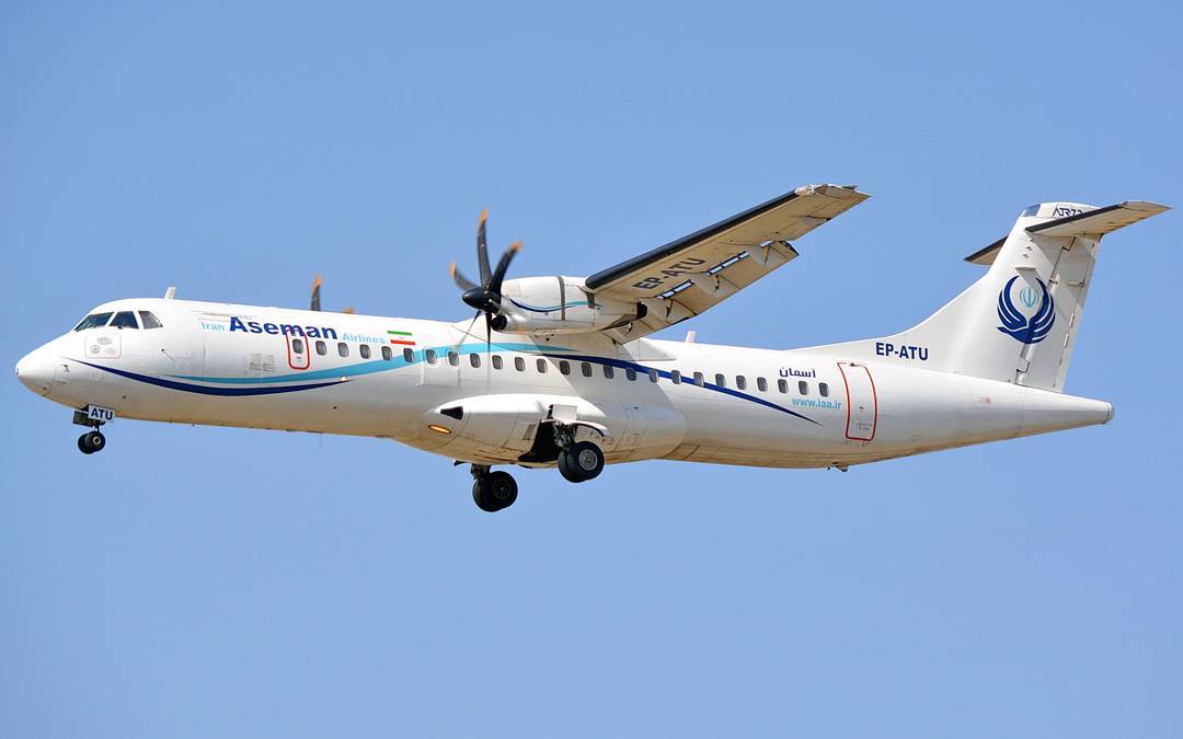 ATR-72/200 of Iran Aseman Airlines, twin of the airplane of the same carrier crashed in Iran on February 18, 2018 killing 66 people on board