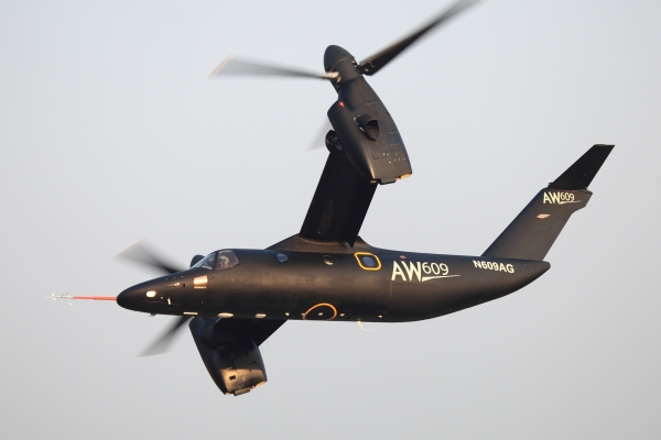 AW-609 tiltrotor, registration marks N609AG, involved in the accident occurred in Tronzano Vercellese (Vercelli), on the 30/10/2015