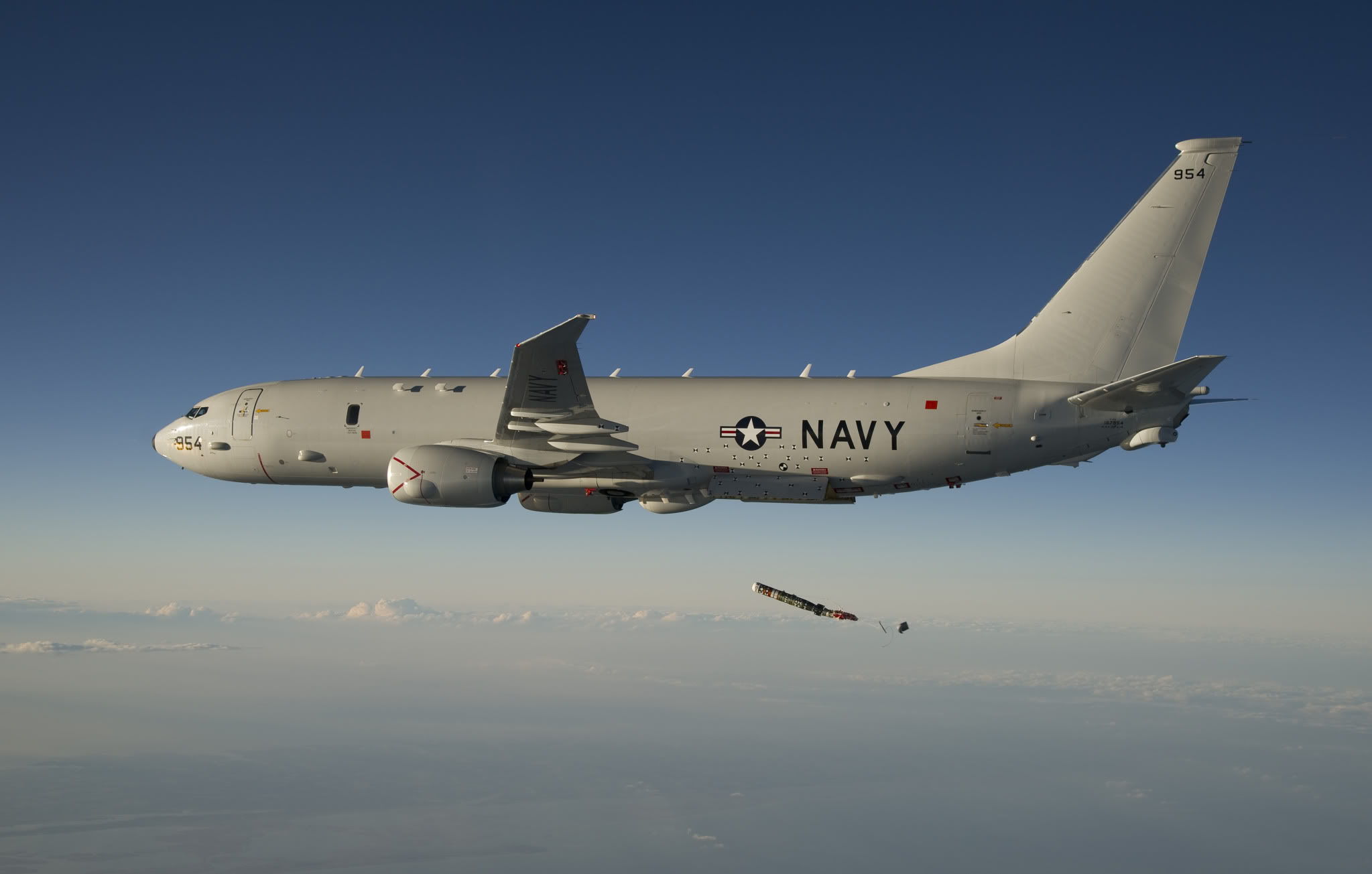 Un aereo da pattugliamento marittimo statunitense Boeing P-8A Poseidon