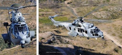 Two H-225M helicopters of the Royal Thai Air Force