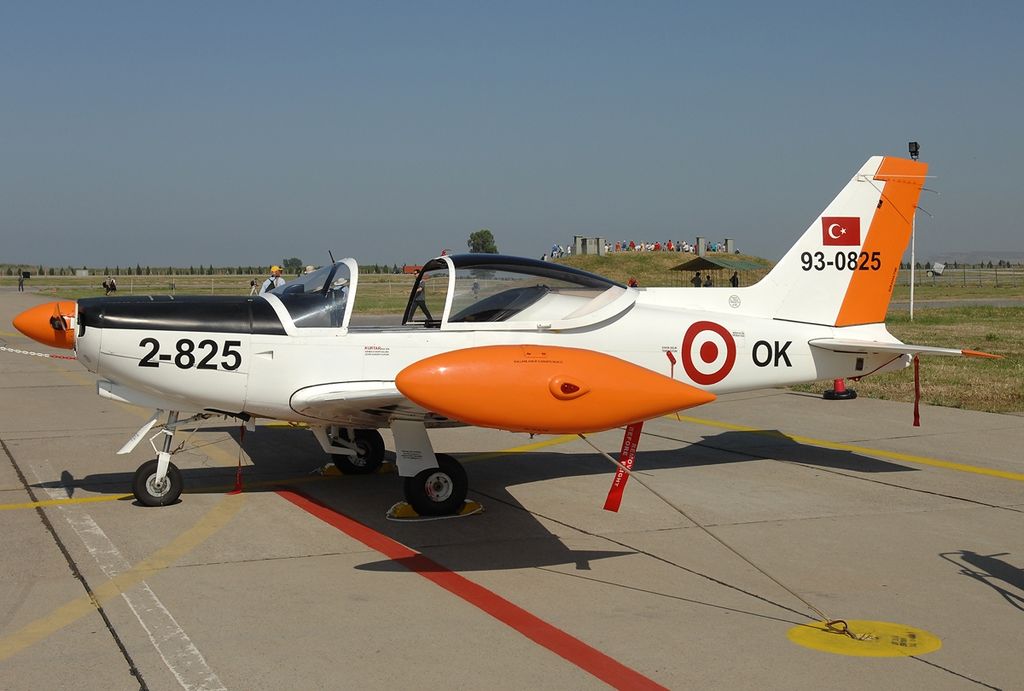 Siai-Marchetti SF-260D trainer airplane of the Turkish Air Force