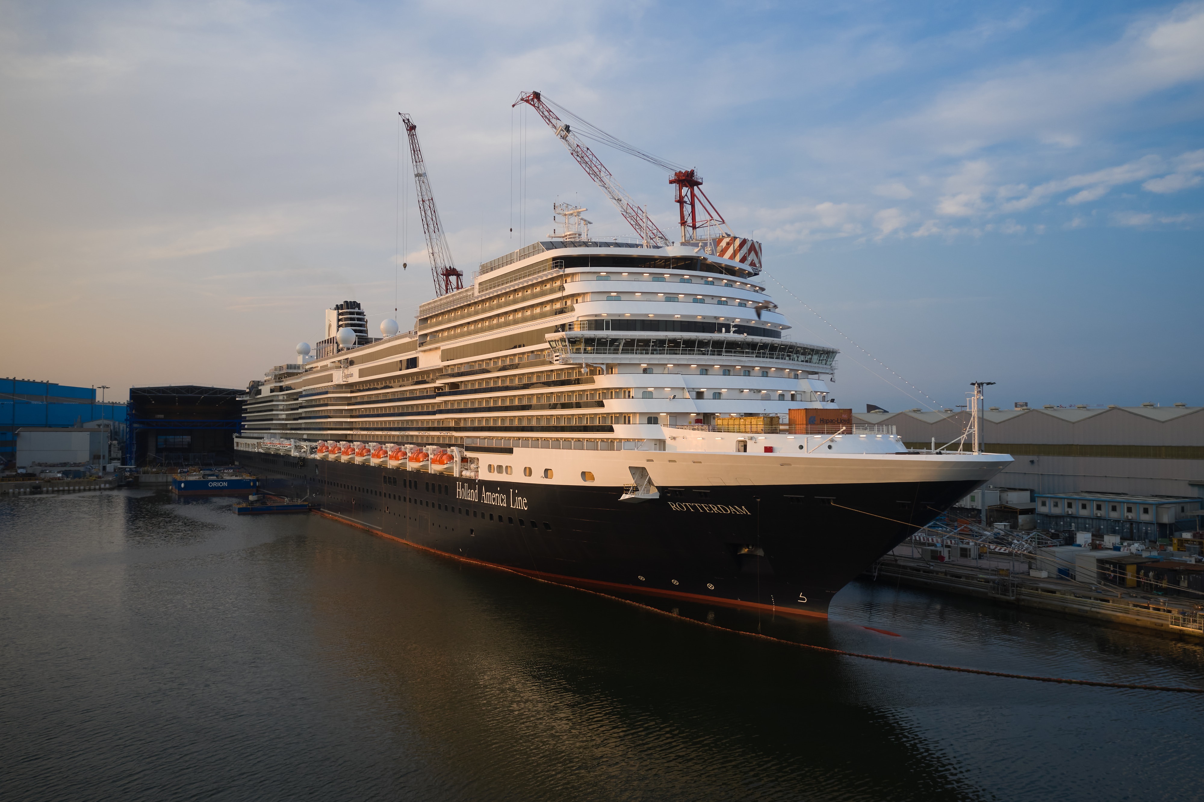 Fincantieri: “Rotterdam”, the new cruise ship for Holland America Line, a brand under Carnival Corporation & plc, was delivered at the Marghera (Venice) shipyard