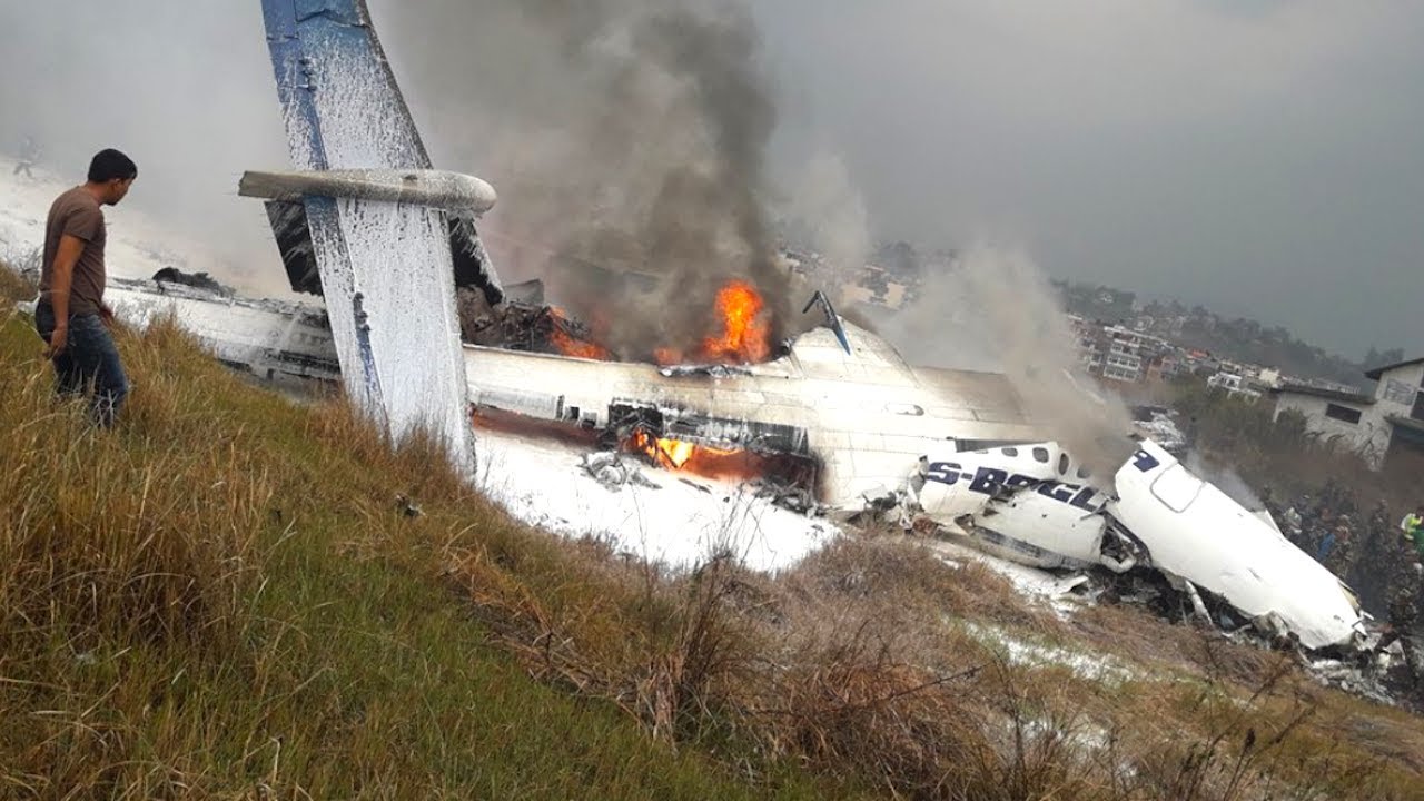 Bombardier Dash-8 Q-400 of US-Bangla Airlines crashed in Kathmandu during landing