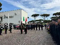 25 settembre 2024, Pratica di Mare. Il comandante generale CC, generale Corpo Armata Teo Luzi alla cerimonia di celebrazione del 60esimo anniversario fondazione Servizio aereo dell’Arma e la deposizione di una corona di fiori in ricordo dei caduti