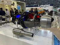 Aircraft mechanical components on display at Dubai Airshow 2023