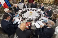 Palazzo del Quirinale, 11/12/2023 (II mandato) Il presidente Sergio Mattarella presiede la riunione del Consiglio supremo di Difesa