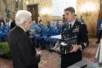 Palazzo del Quirinale, 25/09/2024 (II mandato) Il presidente della Repubblica Sergio Mattarella in occasione dell'incontro con i piloti della Pattuglia acrobatica nazionale (Pan)