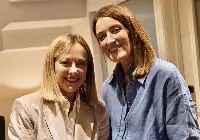 Il presidente del Consiglio dei ministri, Giorgia Meloni, e quello del parlamento europeo Roberta Metsola