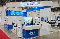 Stand di Korea Aerospace Industries al Korea Future Mobility Expo 2024 (23-26 ottobre), dove ha svelato il suo programma per un futuro veicolo aereo AAV (Advanced Air Vehicle)