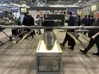 A Edge's drone exhibited at the Dubai Airshow 2023