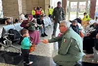 Il Cairo, 13 febbraio 2025. Aereo decollato dall’Egitto per un volo speciale dell’Aeronautica militare per il trasporto in Italia di 45 persone, tra bambini e accompagnatori, provenienti dalla Striscia di Gaza e bisognosi di cure mediche