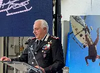 Il comandante generale dei Carabinieri, generale Corpo Armata Teo Luzi durante un suo intervento nel corso di un evento